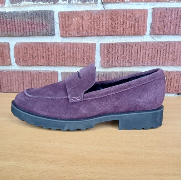NWT Cole Haan 'Geneva' Waterproof Suede Penny Loafer in Pinot Angora Suede Sz.8B - Picture 9 of 16